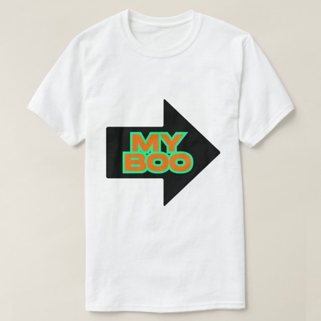 Camiseta Mi Boo Parejas Coincidiendo Con Tee Shirt (Diseño del anverso)