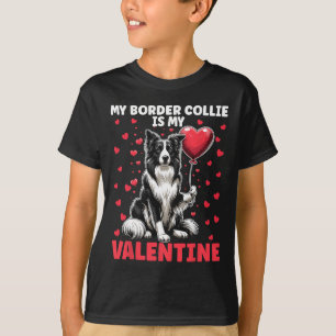 Camiseta Mi Border Collie es mi San Valentín Día de San Val