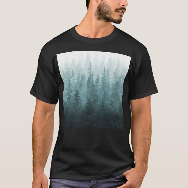 Camiseta Mi bosque secreto oxidado - Verde turquesa (Anverso)