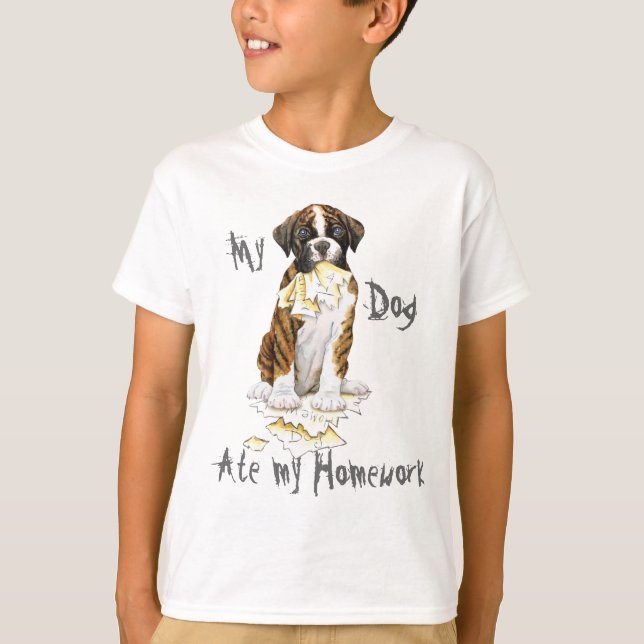 Camiseta Mi boxer comió mi hogar (Anverso)