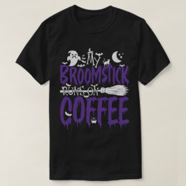 Camiseta Mi Broomstick Corre En La Halloween De La Escoba D