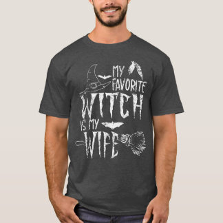 Camiseta Mi Bruja favorita es mi esposa Halloween Witch T-s