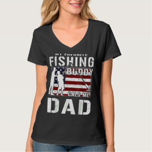 Camiseta Mi Buddy Pescador Favorito Me Llama Papá Orgulloso