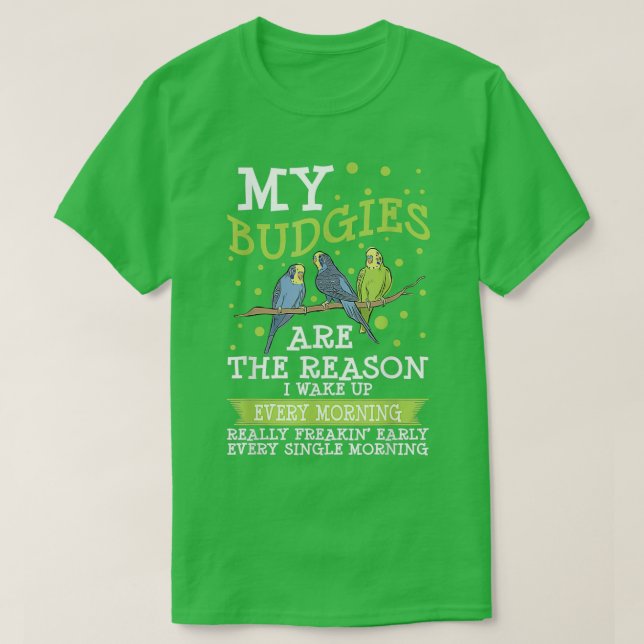 Camiseta Mi Budgies Parrot Bird Budgerigar Funny Budgie (Diseño del anverso)