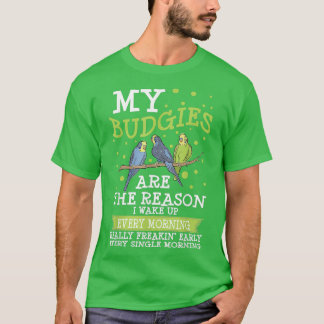 Camiseta Mi Budgies Parrot Bird Budgerigar Funny Budgie