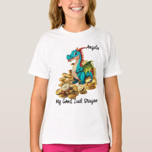 Camiseta Mi buena suerte, Chica de Personalizable Dragón