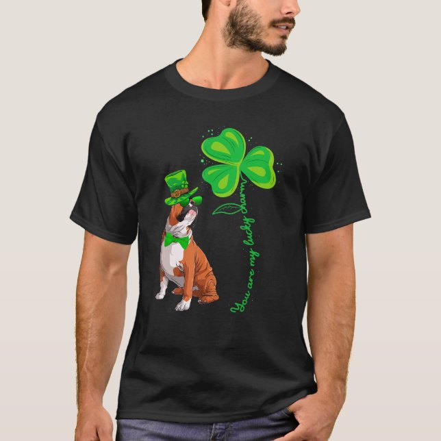 Camiseta Mi Bulldog Es Mi Encanto Afortunado Shamrock St Pa (Anverso)