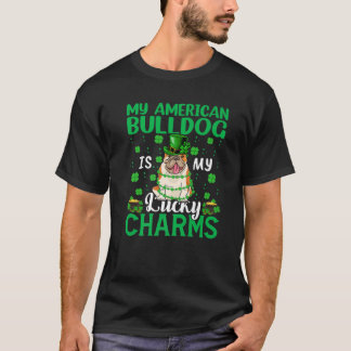 Camiseta Mi Bulldog Estadounidense Es Mi Afortunado Perro D