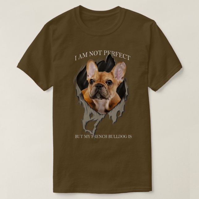 Camiseta Mi Bulldog francés es Perro Perfecto  (Diseño del anverso)
