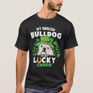 Camiseta Mi Bulldog Inglés Es Mi Afortunado Encanto St Patr