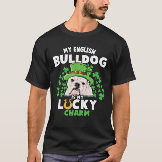 Camiseta Mi Bulldog Inglés Es Mi Afortunado Encanto St Patr