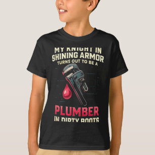 Camiseta Mi Caballero De La Plomera Divertida Brillante Esp