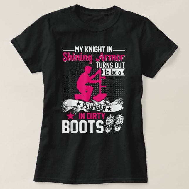 Camiseta Mi Caballero En El Luminoso Tubo De Tubo De Armame (Diseño del anverso)