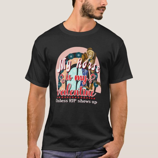 Camiseta Mi Caballo Es Mi Vaquero De San Valentín Rip Weste (Anverso)