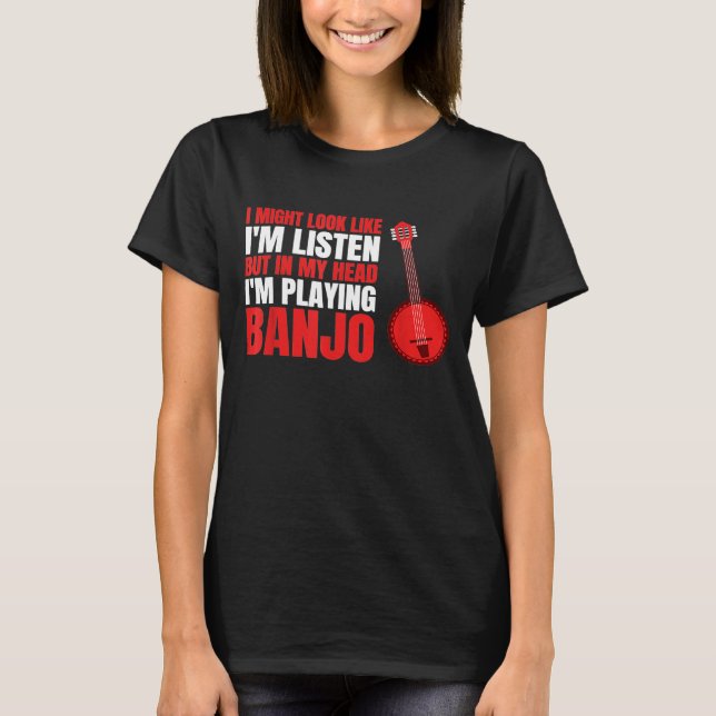 Camiseta Mi Cabeza Im Jugando Banjo (Anverso)