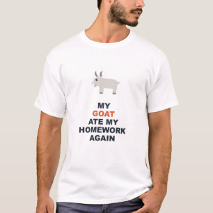 Camiseta Mi cabra se comió mi tarea de nuevo
