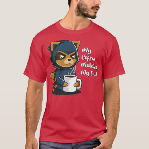 Camiseta Mi café coincide con mi tabaco de Gótico Soul Caff