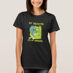 Camiseta Mi caimán se comió mi tarea Reptiles Zoológico Est