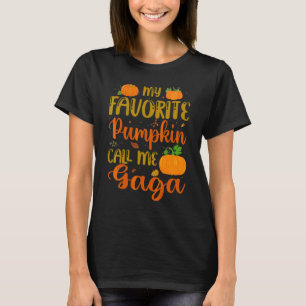 Camiseta Mi calabaza favorita llámame Gaga Pumpkin Spice Fa