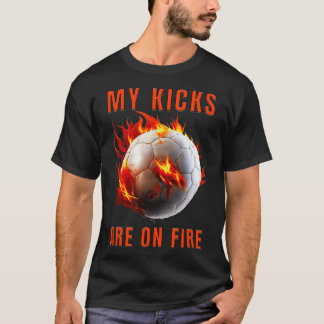 Camiseta Mi calzado está en llamas Diseño de fútbol