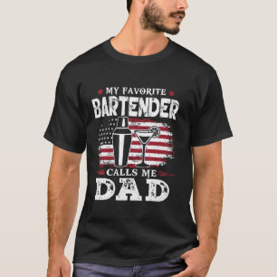 Camiseta Mi camarero favorito me llama papá patriótico US f