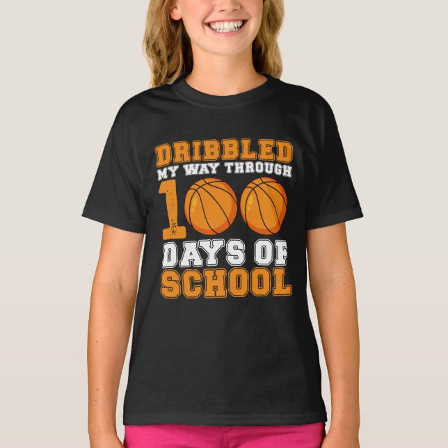 Camiseta Mi camino a través del básquetbol escolar de 100 d (Anverso)