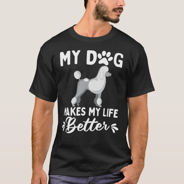 Camiseta Mi caniche mejora mi vida (Anverso)