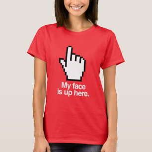 CAMISETA MI CARA ESTÁ AQUÍ