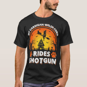 Camiseta Mi Cardigan Welsh Corgi Ride Perro Hal de escopeta