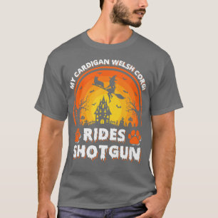 Camiseta Mi Cardigan Welsh Corgi Ride Perro Hal de escopeta