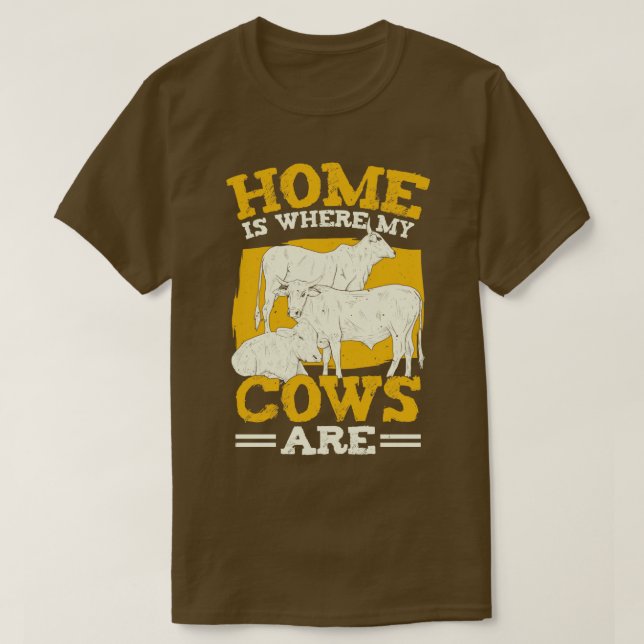 Camiseta Mi Casa Es Donde Mis Vacas Son Regalos De Agricult (Diseño del anverso)
