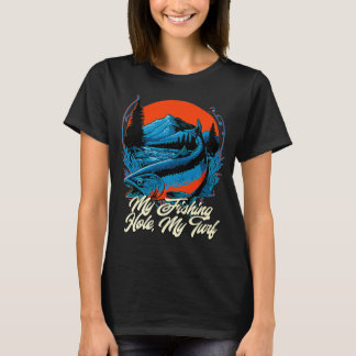 Camiseta Mi caza de peces taló mi caza de peces de turf