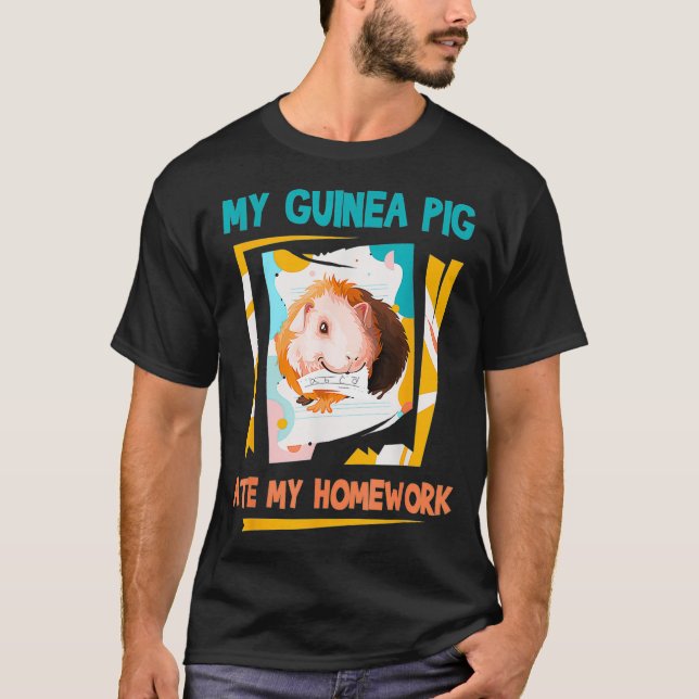 Camiseta Mi cerdo guineano comió mi silla de ruedas Cavy Lo (Anverso)