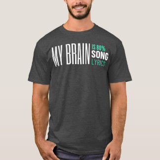 Camiseta mi cerebro es 80 letras de canciones música camise