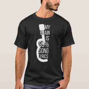 Camiseta Mi Cerebro Es Letras De 99 Canciones