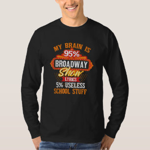 Camiseta Mi cerebro es teatro musical de Broadway 95