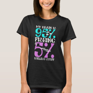 Camiseta Mi cerebro es un pescador de 95 años