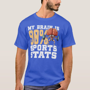 Camiseta Mi cerebro son 90 estadísticas deportivas análisis