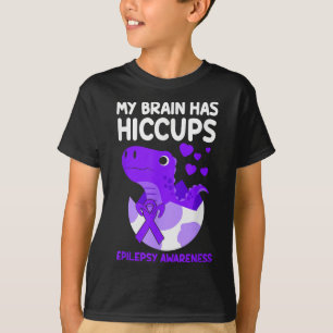 Camiseta Mi Cerebro Tiene Epilepsia De Cinta Púrpura