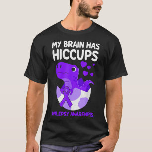Camiseta Mi Cerebro Tiene Epilepsia De Cinta Púrpura