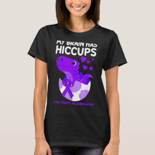 Camiseta Mi cerebro tiene hipo Cinta morada Epilepsia