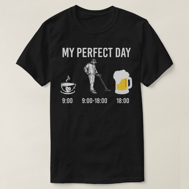 Camiseta Mi cerveza de detección Metalizado de café perfect (Diseño del anverso)