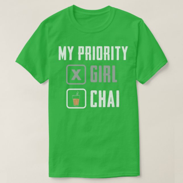 Camiseta Mi chai de prioridad (Diseño del anverso)