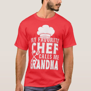 Camiseta Mi chef favorito me llama cocina divertida de mi a