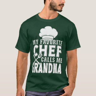 Camiseta Mi chef favorito me llama cocina divertida de mi a