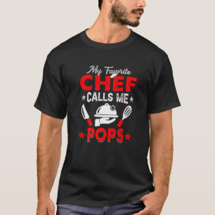 Camiseta Mi Chef Favorito Me Llama Copas Cocinar Papá Hombr
