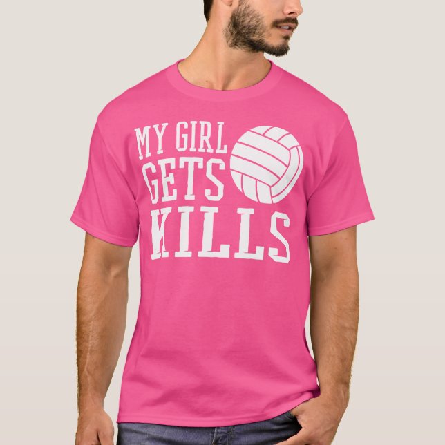 Camiseta Mi Chica mata a mamá de voleibol y voleybal (Anverso)