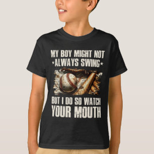 Camiseta Mi chico puede que no siempre batee pero yo sí así