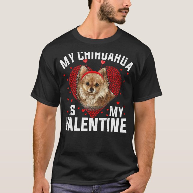 Camiseta Mi Chihuahua es mi Día de San Valentín de San Vale (Anverso)