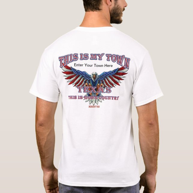 Camiseta Mi ciudad de Texas (Reverso)